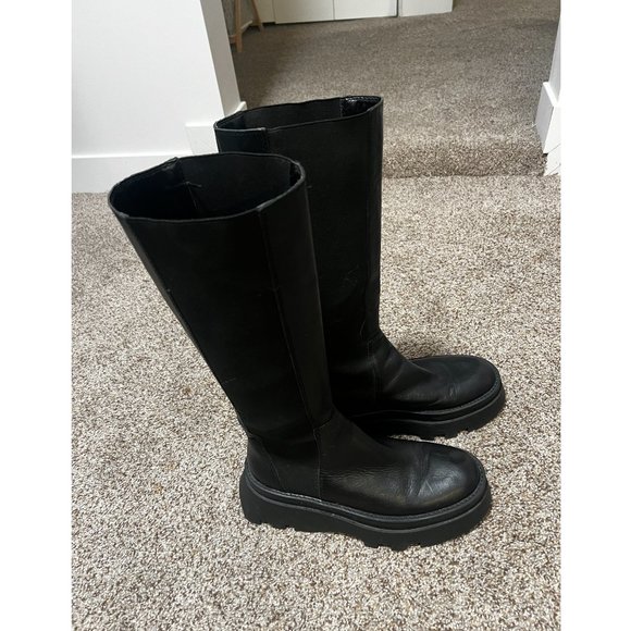 Zara Leather Lug Sole Boots - Blogger Favorite - Picture 8 of 9